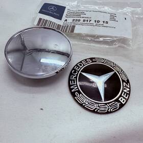 Mercedes-benz 265486184412 Flat Hood Emblem C-class E Sl Badge Black Chrome 57mm