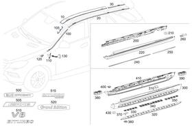 292-817-40-00 Mercedes-benz Genuine Model Badge
