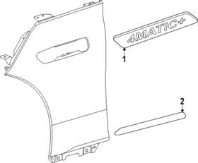 295-817-10-00 Mercedes-benz Genuine Model Badge