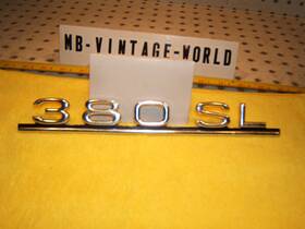 Mercedes-benz 380sl 81-85 Oem Heavy R107 Hatch Lid Metal Chrome 1 Emblem Only