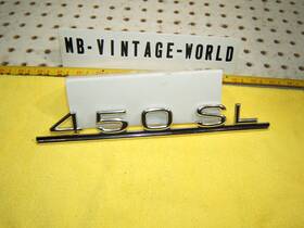 45045450450 Mercedes-benz Genuine Heavy R107 72-80 450sl Hatch Lid Metal Chrome 1 Emblem