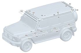 465-817-24-00 Mercedes-benz Genuine Model Badge
