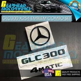 A2548171300 Mercedes-benz Amg Glc 300 Suv 4matic Black Star Emblem Combo Set For X254 2024