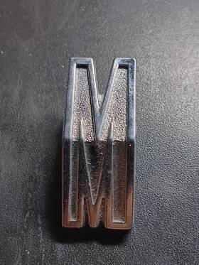 C4gb-6229255-c Mercury 1964 Comet Rear Quarter Pnl Letter Inch M Emblem