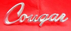 Dowb-16098-a Mercury Vintage Ford Cougar Script Metal Fender Emblem Badge Trim