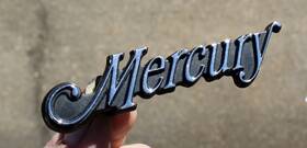 E3mb-8b262-aa Mercury Small Oem Metal Script Interior Emblem