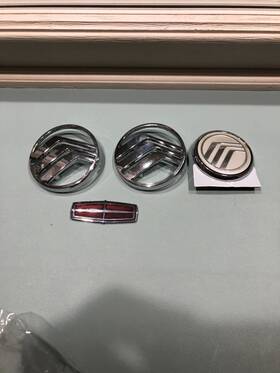 E64c-1141-1 Mercury Oem Chrome 3.25 Inch Round Emblem Badge Logo Nameplate Insignia Lot Of 3