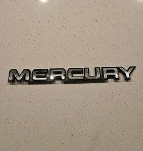 E74b-5442550-ba Mercury 1987-1991 Inch Sable Plastic Chrome Trunk Emblem -