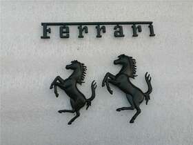 82059100 Metal Ferrari F12 Gtc4 812 Front And Rear Bumper Horse Badge Emblem Set Black