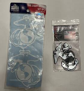 Mitchell Proffitt 767720923322 Usmc Us Marine Corps Chrome Auto Emblem And Tail Light Decals Made In Usa