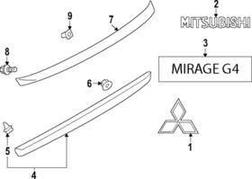 7415a646 Mitsubishi Genuine Nameplate