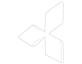 7415a738 Mitsubishi Genuine Grille Emblem