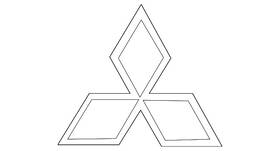 Mz315337 Mitsubishi Genuine Badge Inch Black Edition