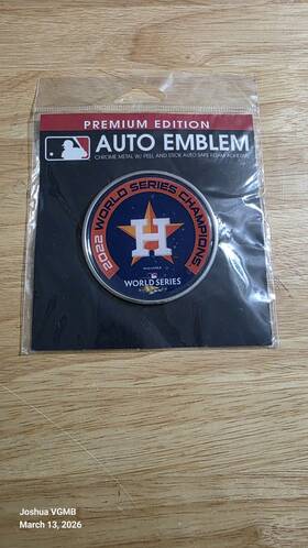Mlb 606524139464 Houston Astros 2022 World Series Championship Auto Emblem