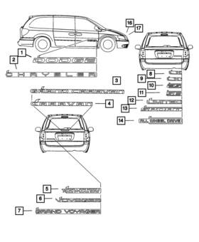 04857570aa Mopar Genuine Nameplate 4857570aa