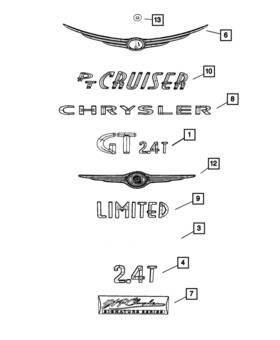 05152594aa Mopar Genuine Nameplate 5152594aa