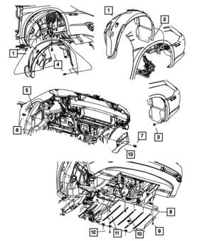 06506131aa Mopar Genuine Plastic Snap-in Nut 6506131aa
