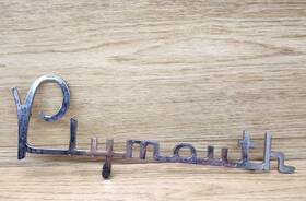 1542261 Mopar 1954 Plymout Belvedere Savoy Suburban Plaza Trunklid / Tailgate Script Emblem