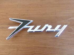 1866627 Mopar 1959 Plymouth Fury Script Emblem Badge Name Plate Quarter Panel