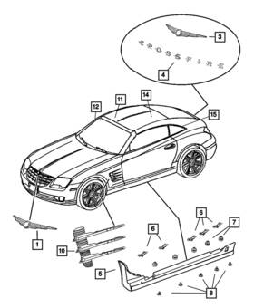 1bx74p41aa Mopar Genuine Fender Louver Right