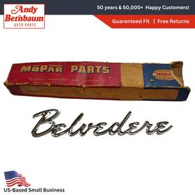 2196151 Mopar 1960 Plymouth Belvedere Left Fender Nameplate Emblem Badge Logo Nos