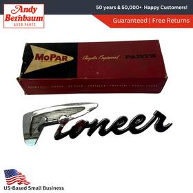 2240985 Mopar 1961 Dodge Pioneer Quarter Panel Nameplate Ornament Emblem Nos