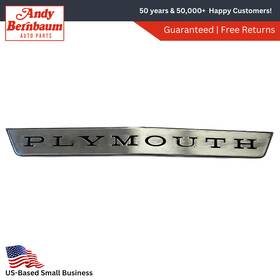 2445143 Mopar 1964 Plymouth Valiant Hood Nameplate Emblem Badge Logo Nos
