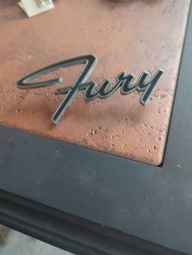 2524233 Mopar 1965-1972 Plymouth Fury Fender Emblem Nameplate Badge Logo Five Inch