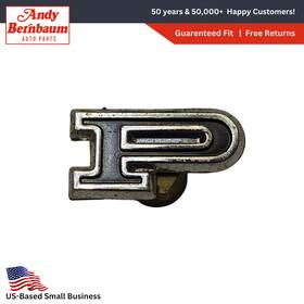 2528981 Mopar 1966-1974 Plymouth Satellite Letter P Ornament Emblem Badge Logo Nos