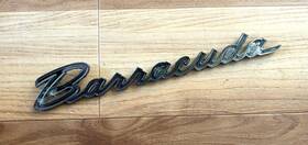 2840340 Mopar 65-66 Plymouth Barracuda Front Fender Name Plate Emblem Badge Logo