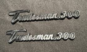 2956458 Mopar Pair 1971 -1977 Dodge Tradesman 300 Van Emblems Badges Oem Part #