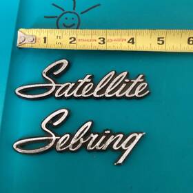 3505020 Mopar 1971-74 Plymouth Satellite Script Emblem Oem Sebring