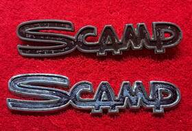 3680996 Mopar 90332 Vintage Plymouth Scamp Emblem Badge Lot Of 2x - 4311 #3680996
