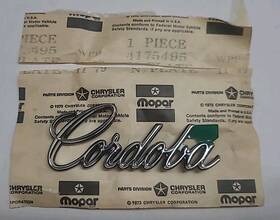 4175495 Mopar Cordoba Trunk Emblem Nameplate - # Adhesive Attached