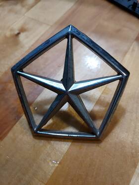 4334198 Mopar 1984-1987 Dodge Chrysler Chrome Pentastar Grille Emblem P/n