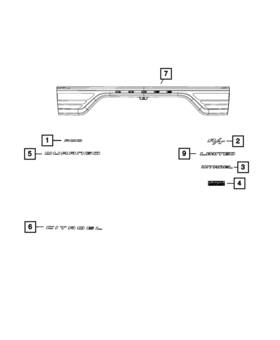 55112960aa Mopar Genuine Nameplate