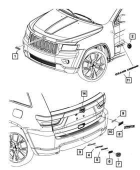 55157095ad Mopar Genuine Nameplate