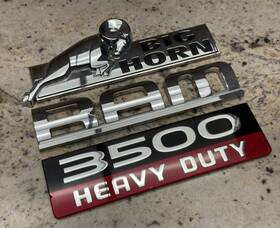 6564982 Mopar For 07-12 Dodge Ram 3500 Heavy Duty And Big Horn Emblem Nameplate Genuine Oe