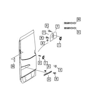 68006517aa Mopar Genuine Rear Door Nameplate