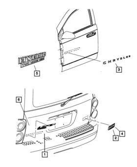 68032307ab Mopar Genuine Nameplate