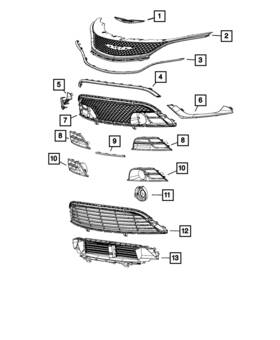 68184595ab Mopar Genuine Emblem Grille