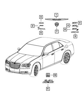 68193199aa Mopar Genuine Varvatos Nameplate