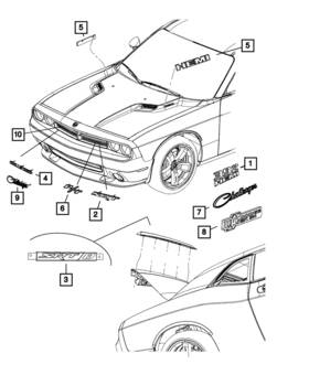 68214446aa Mopar Genuine Challenger Nameplate