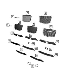 68231800ac Mopar Genuine Grille Nameplate