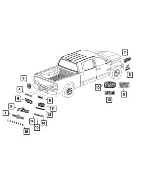 68365891aa Mopar Genuine Front Fender Nameplate