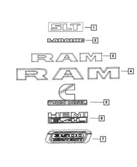 68366469ab Mopar Genuine Rear Door Nameplate