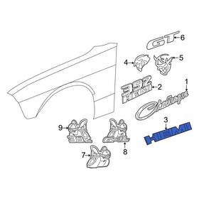 68420593aa Mopar Oem 2020 - 2022 Dodge Challenger Charger Hemi Emblem Nameplate