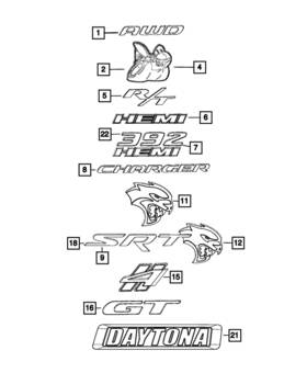 68430263aa Mopar Genuine Srt Nameplate