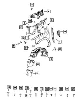 68443263aa Mopar Genuine Front Fender Air Outlet Left