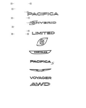 68453728aa Mopar Genuine Awd Nameplate